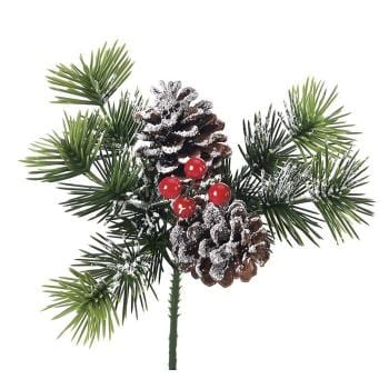 3 Pack of Winter Berry Snow Crusted Pine Picks